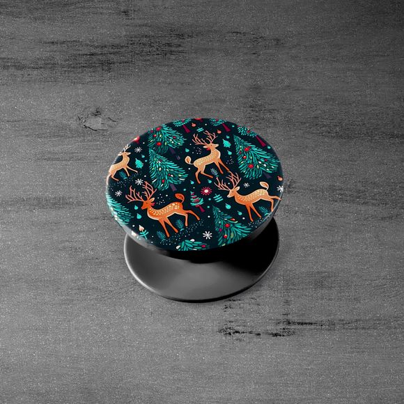 PopSockets Christmas Trees Deer Xmas for Phone Women Swappable Base PopGrip - Picture 8 of 13